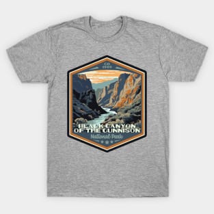 Black Canyon of the Gunnison National Park Vintage WPA Style National Parks Art T-Shirt